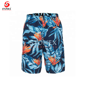 Personalizado 100% puro algodón hombres verano Athleisure cordón pantalones cortos Casual patrón bolsillos - Product Image 5