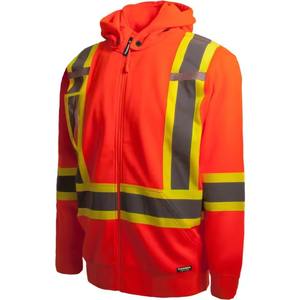 Sweat à capuche haute visibilité du fabricant pour électriciens Veste de travail à fermeture éclair imperméable pour vêtements de sécurité - Product Image 2