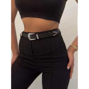 เข็มขัดโลหะสำหรับผู้หญิงพร้อมชุดหัวเข็มขัดแบบสะพาน - Product Image 2