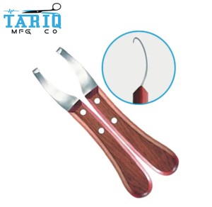 ฮูฟมีดเครื่องมือสัตวแพทย์สแตนเลสมาใหม่ด้ามจับไม้เหลาเครื่องมือลับคมสำหรับดูแลสุขภาพสัตว์/สัตว์เลี้ยง tariqmfgco - Product Image 1