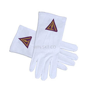 Couleur/taille/logo personnalisés de haute qualité Service OEM quatre saisons usage décontracté pur coton maçonnique Regalia gants en gros - Product Image 5