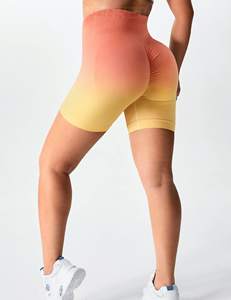 กางเกงโยคะขาสั้นไร้ตะเข็บเอวสูงของผู้หญิงผ้าสแปนเด็กซ์/ ไนลอนรีไซเคิลชุดออกกำลังกายในยิมปิดเอวได้แบบยืดหยุ่น - Product Image 5