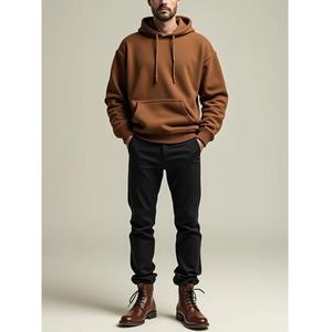 Sweat-shirt à capuche tendance pour homme de haute qualité à prix de gros pour le printemps et l'automne, coupe ample, logo personnalisé - Product Image 4