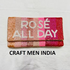 Nouvel arrivage de sacs à main de créateur pour femmes sacs à main sac à bandoulière personnalisé rose et blanc fait à la main - Product Image 5