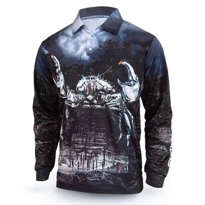 Camiseta de Pesca de Manga Larga de Secado Rápido para Hombre, Protección UV, Transpirable, Camisetas de Sublimación, UPF 50, Técnicas de Impresión - Product Image 4