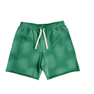 กางเกงขาสั้นผู้ชายแบบลำลองฤดูร้อนผ้าคอตตอนระบายอากาศได้ดีเป็นมิตรกับสิ่งแวดล้อมผ้าเช็ดกรดซีดๆลายพิมพ์ขอบผ้าดิบ - Product Image 6