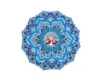 Mandala Om de múltiples capas de madera 3D, recorte decorativo de tono de doble color, decoración montada en la pared del hogar, decoración colgante, 7 Chakras