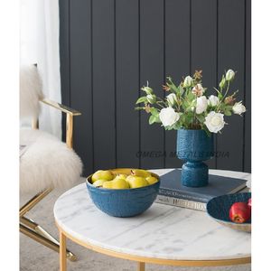 Bol de service en métal doré noir de haute qualité avec forme ronde lisse et design de contraste élégant pour un affichage de table décoratif moderne - Product Image 4