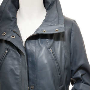 Chaquetas de Cuero Genuino Personalizadas con Cierre Completo para Mujer, de la Mejor Calidad, con Precio de Mayoreo, Las Mejores Chaquetas de Cuero para Mujer - Product Image 4