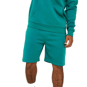 Venta caliente al por mayor transpirable hombres 100% algodón en blanco Sudadera con capucha y conjunto corto para hombres verano chándal conjunto hombres sudaderas con capucha - Product Image 3