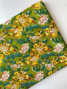 ผ้าฝ้ายบล็อกมือพิมพ์ลายผ้าฝ้าย100% มรดก Jaipur แบบดั้งเดิมเป็นมิตรต่อสิ่งแวดล้อมระบายอากาศได้ - Product Image 4