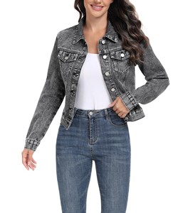 Veste en jean pour femmes entièrement personnalisée style parfait offre spéciale prix raisonnable meilleurs designs Veste en jean légère - Product Image 3