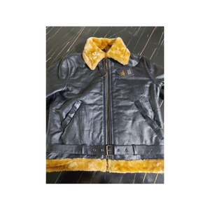 Customize Design New Leather <b>Jacket</b> For Men Winter Fashion Warm Fur Collar Leather <b>Jacket</b> <b>Sheepskin</b> Zipper <b>Jacket</b> - Product Image 1