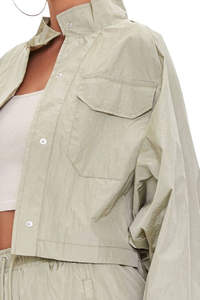 New Arrival Hooded Lightweight <b>Women</b> <b>Windbreaker</b> Tracksuits 100% Nylon Waterproof Drawstring High Quality Set - Product Image 5