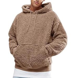 New Arrival Custom Embroidered <b>Men's</b> <b>Sherpa</b> <b>Fleece</b> <b>Hoodies</b> 100% Cotton Warm Winter Wholesale Customized <b>Sherpa</b> <b>Fleece</b> Hooded - Product Image 4