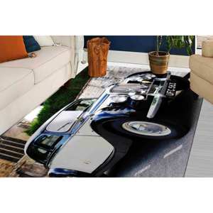 Tapis de voiture classique : Tapis imprimé style vintage pour décoration de bureau, tapis doux non tissé - Product Image 4