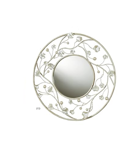 Miroir de salle de bain mural moderne portable en métal argenté, durable, fait à la main, écologique, de forme personnalisée, décoratif - Product Image 2