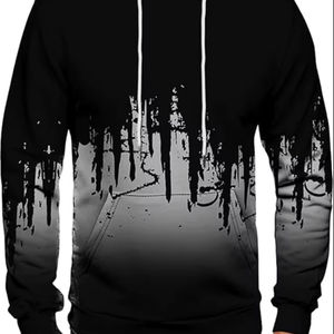 Sweat à capuche en polaire pour hommes Pull à manches longues avec dégradé de couleur pour hommes Tops Blouse Hoodies Pullover Sports industry - Product Image 1