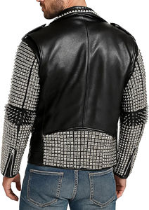 Nouvelle veste de moto en cuir véritable teint à manches longues coupe-vent pour homme, mode automne - Product Image 3