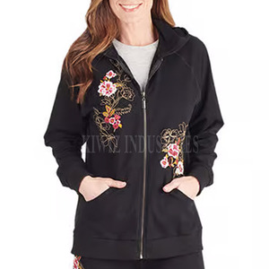 Solid Color Best Selling Women Embroidery Hoodies Over Size <b>Top</b> Quality Best Price Embroidery Hoodies - Product Image 1