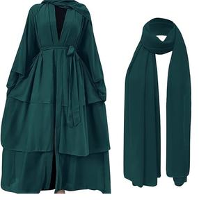 Confortable Dames Long Islamique Femmes Abaya Hijab Respirant Uni Blanc Plus La Taille Prix bas - Product Image 3