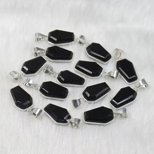 ขายในเทศกาลคริสต์มาสโลงศพสีดำจี้โอนิกซ์เครื่องประดับจี้เงินจี้โลงศพจี้เครื่องประดับสร้อยคอห่วงเครื่องประดับ - Product Image 4