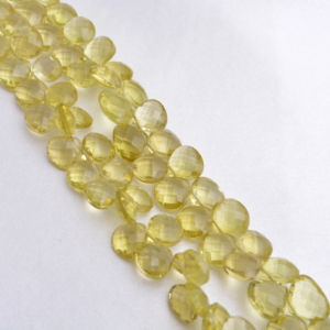 สร้อยคอพลอยเลมอนควอตซ์ทรงลูกแพร์เจียระไนธรรมชาติ, พลอยสำหรับทำเครื่องประดับชั้นดี - Product Image 1