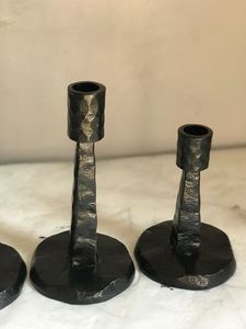 <b>Metal</b> Matte <b>Black</b> Best Selling High Quality <b>Candle</b> <b>Holder</b> Hammered Table Top with Custom Logo <b>Candle</b> Stand - Product Image 4