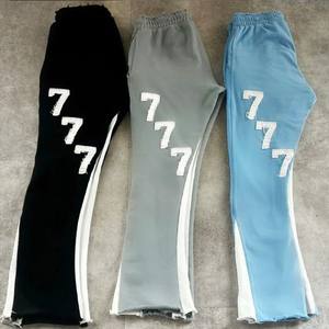 Patch brodé personnalisé, sweat-shirt à capuche oversize à épaules tombantes pour homme, streetwear, ourlet brut, haut de yoga, 100% coton, lettre - Product Image 6