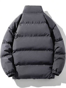 Chaqueta Acolchada para Hombre OEM, Estilo Urbano Personalizable, Chaquetas Bomber de Color Sólido, Ropa de Invierno de Alta Calidad Hecha de Poliéster - Product Image 3