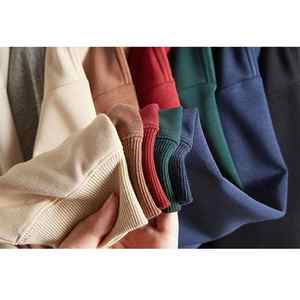 Sweat-shirt ras du cou surdimensionné Pull en coton uni Logo imprimé Pull-over à broderie personnalisée pour hommes Sweat-shirt Logo personnalisé - Product Image 5