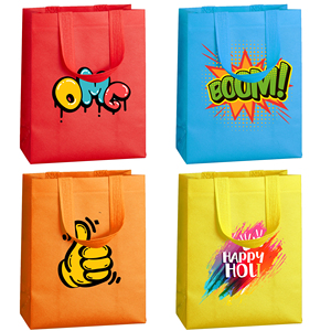 Bolsas de Compras de Tela No Tejida con Estampados de Animales Coloridos, 7.5x4.1x10 Pulgadas, Tamaño Mediano, para Llevar en la Mano, para Viajes, Supermercado, Uso en Exteriores, Bolsa de Regalo - Product Image 5