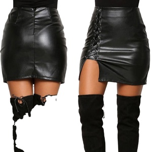 Nouvelle jupe-short taille haute pour femme, en toile écologique imperméable, coupe skinny, sexy, avec logo mat décoratif, grandes tailles - Product Image 6