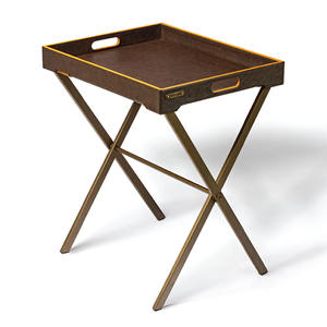 Bandeja de servicio de cuero de diseño hecho a mano de primera calidad con soporte de una sola pieza con la mejor calidad y diseño a muy buen costo - Product Image 1