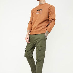 Pantalones Cargo de Lona Resistentes para Hombre, Cintura Alta, Corte Moderno Informal, Ropa para Exteriores - Product Image 4