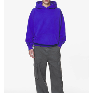 Sudaderas con capucha de algodón de 400gsm de peso pesado para hombre, logotipo personalizado grueso de alta calidad, bordado, patrón sólido, con capucha, gran tamaño, esencial - Product Image 5