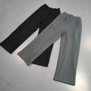 Sudaderas Jogger en blanco Pantalón de chándal de pierna ancha Pantalones holgados de algodón French Terry Pantalones bordados de pierna recta Flare pantalones de hombre lavados - Product Image 4