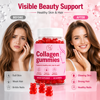 Gummies de collagène végétalien OEM en gros avec biotine et zinc pour la beauté de la peau et le soutien capillaire