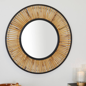 Nouvel arrivage de miroir décoratif mural en métal noir Design OEM personnalisé pour la maison Salle de bain Chambre à coucher Salon Verre - Product Image 1