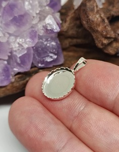 Base para Colgante Ovalada de Plata de Ley 925 Maciza de 7x5 a 14x10 mm, Componente de Joyería al por Mayor para Regalo de Mujer, 2025 - Product Image 5