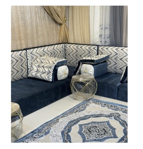 โซฟาสไตล์มาจลิสแบบอาหรับ ดีไซน์คลาสสิก ชุดห้องนั่งเล่นหรูหรา ที่นั่งเข้ามุมสุดหรู ดีไซน์ประหยัดพื้นที่ - Product Image 1