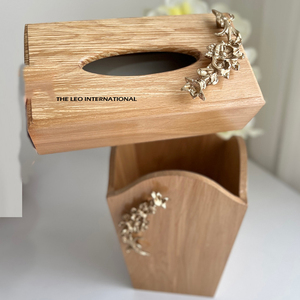 Dispensador de pañuelos de madera natural para baño, restaurante, hogar y Hotel, organizador, caja de pañuelos de forma Rectangular - Product Image 1