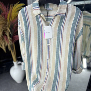 Camisa informal de manga larga de lino satinado para hombre, ropa de playa de verano con botones, Vestido ligero y transpirable para primavera - Product Image 1