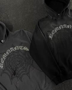 Sudadera con Capucha de Manga Larga con Estampado Gráfico para Hombre, Estilo Urbano, Oversize, de Tejido Pesado, Lavado Ácido, Corte Recto, 100% Algodón Tejido - Product Image 2