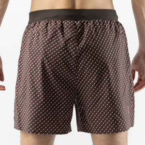 Pantalones cortos de secado rápido para hombre, color azul marino con diseño de rayas de burbujas, cierre de cordones, pantalones cortos de baño con logotipo - Product Image 3