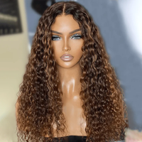 Perruque Courte Bob Naturelle Ondulée Profonde en Cheveux Humains Brésiliens Remy, Base Transparente Sans Colle, Vente en Gros pour Femmes Noires
