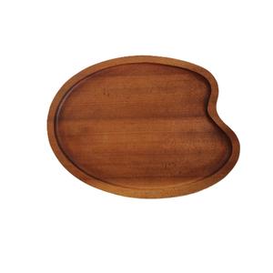 Top arrivée plateau de dîner en bois d'acacia naturel assiette de chargeur en bois plat incassable léger pour Snack Dessert - Product Image 4