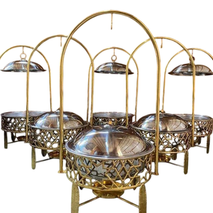 Designer Metal Chafing Dish Superior Quality Handmade Food Dish Wholesale Metal Food Warmer For Catering Service - Product Image 3