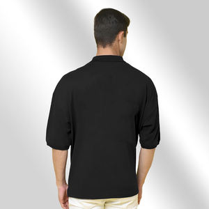 OEM diseño de alta calidad al por mayor logotipo personalizado patrón sólido de los hombres para camisas Spandex/algodón transpirable ropa de verano - Product Image 3