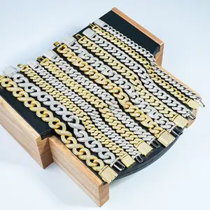 Hip Hop Jewelry Cuban <b>Bracelet</b> Link With DEF White Color GRA Certificate Moissanite 925 Sterling <b>Silver</b> for Men Iced Out Bling - Product Image 4